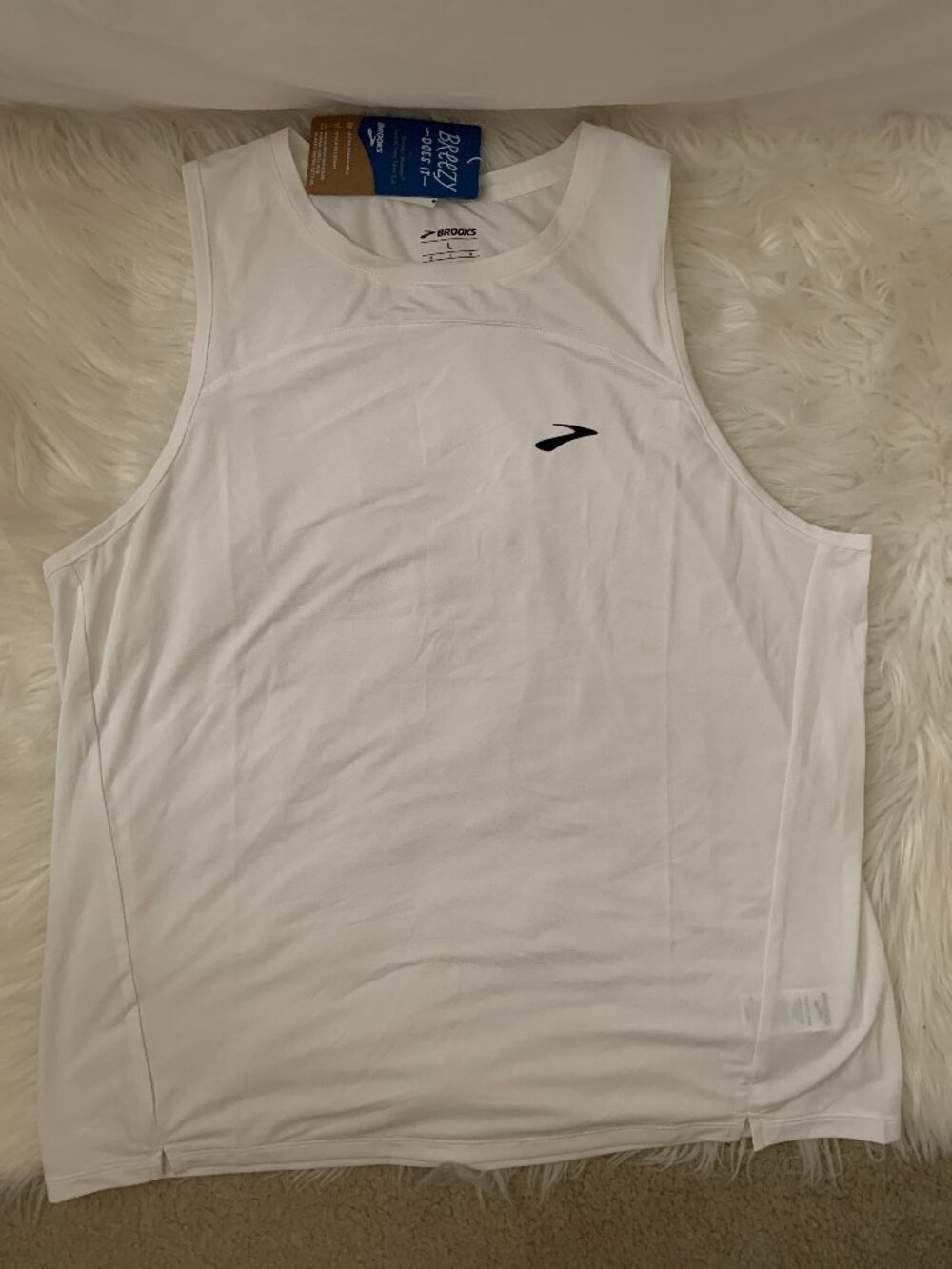 BROOKS Sprint Free Tank 2.0 in White Sz LARGE